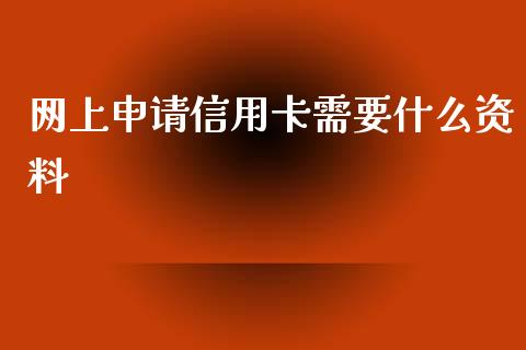 网上申请信用卡需要什么资料_https://cj006.lansai.wang_财经新闻_第1张