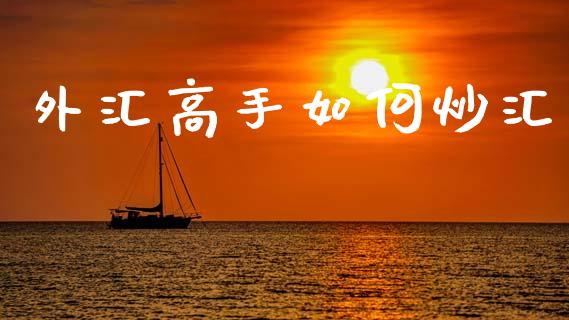 外汇高手如何炒汇_https://cj006.lansai.wang_财经新闻_第1张