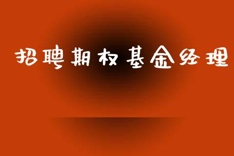 招聘期权基金经理_https://cj006.lansai.wang_全球市场_第1张