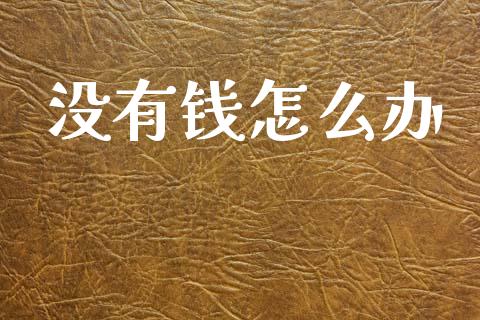 没有钱怎么办_https://cj006.lansai.wang_财经新闻_第1张
