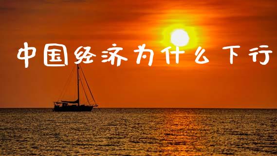 中国经济为什么下行_https://cj006.lansai.wang_外汇交易_第1张