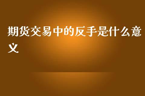 期货交易中的反手是什么意义_https://cj006.lansai.wang_期货开户_第1张