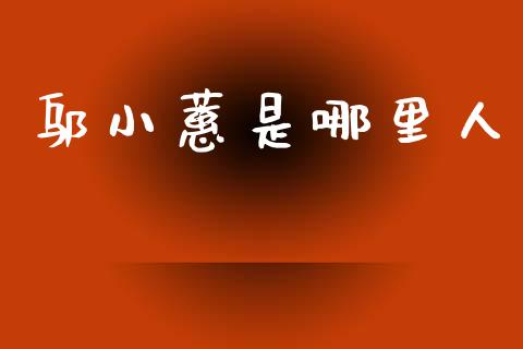 邬小蕙是哪里人_https://cj006.lansai.wang_期货开户_第1张