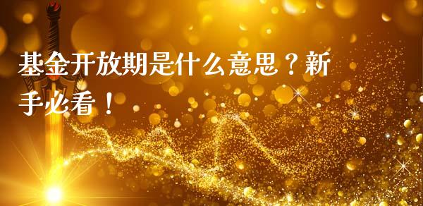 基金开放期是什么意思？新手必看！_https://cj006.lansai.wang_外汇交易_第1张
