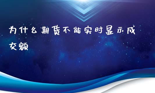 为什么期货不能实时显示成交额_https://cj006.lansai.wang_金融监管_第1张