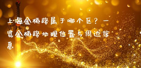 上海金桥路属于哪个区？一览金桥路地理位置与周边信息_https://cj006.lansai.wang_金融监管_第1张