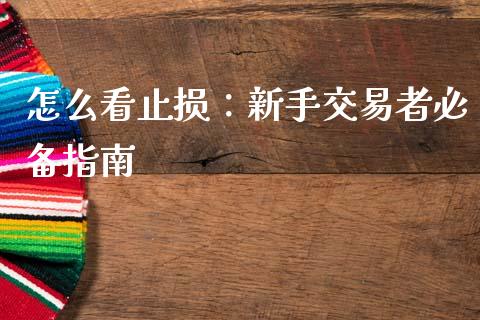 怎么看止损：新手交易者必备指南_https://cj006.lansai.wang_财经新闻_第1张