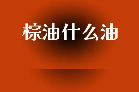 棕油什么油_https://cj006.lansai.wang_期货开户_第1张