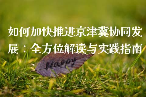 如何加快推进京津冀协同发展：全方位解读与实践指南_https://cj006.lansai.wang_金融监管_第1张