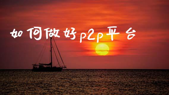 如何做好p2p平台_https://cj006.lansai.wang_财经新闻_第1张