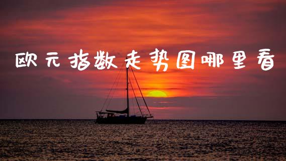 欧元指数走势图哪里看_https://cj006.lansai.wang_外汇交易_第1张