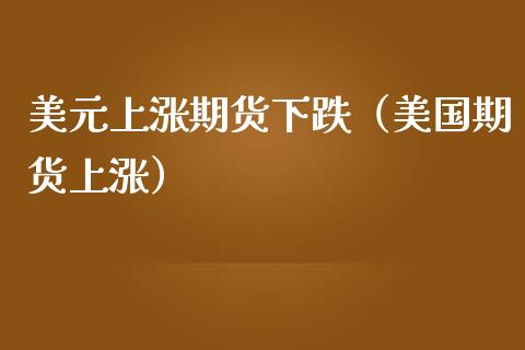 美元上涨期货下跌（美国期货上涨）_https://cj006.lansai.wang_债券资讯_第1张