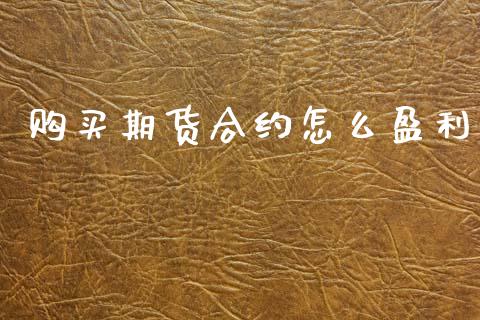 购买期货合约怎么盈利_https://cj006.lansai.wang_外汇交易_第1张