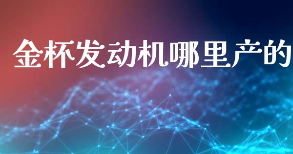 金杯发动机哪里产的_https://cj006.lansai.wang_全球市场_第1张