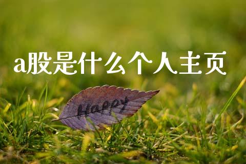 a股是什么个人主页_https://cj006.lansai.wang_财经新闻_第1张