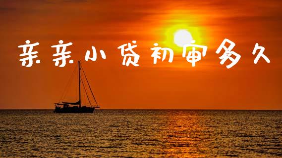 亲亲小贷初审多久_https://cj006.lansai.wang_全球市场_第1张