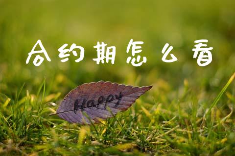 合约期怎么看_https://cj006.lansai.wang_财经新闻_第1张