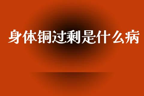 身体铜过剩是什么病_https://cj006.lansai.wang_期货开户_第1张