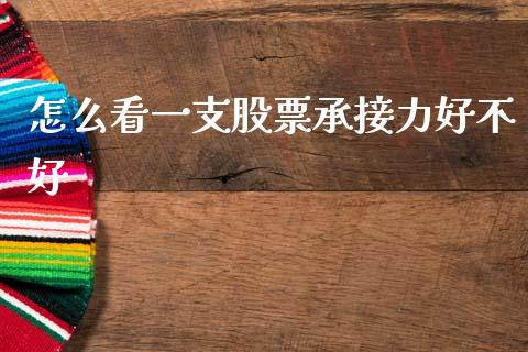 怎么看一支股票承接力好不好_https://cj006.lansai.wang_金融监管_第1张