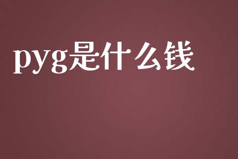 pyg是什么钱_https://cj006.lansai.wang_财经新闻_第1张
