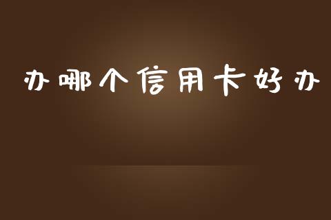 办哪个信用卡好办_https://cj006.lansai.wang_债券资讯_第1张