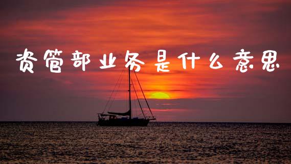 资管部业务是什么意思_https://cj006.lansai.wang_金融监管_第1张