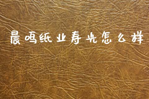 晨鸣纸业寿光怎么样_https://cj006.lansai.wang_外汇交易_第1张