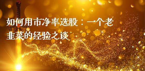 如何用市净率选股：一个老韭菜的经验之谈_https://cj006.lansai.wang_外汇交易_第1张