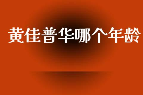 黄佳普华哪个年龄_https://cj006.lansai.wang_金融监管_第1张