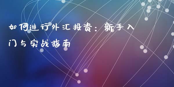 如何进行外汇投资：新手入门与实战指南_https://cj006.lansai.wang_期货开户_第1张
