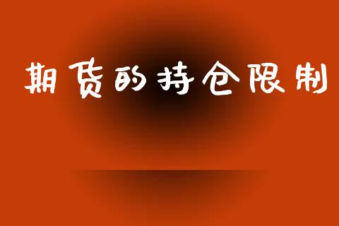 期货的持仓限制_https://cj006.lansai.wang_财经新闻_第1张
