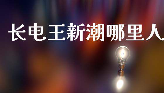 长电王新潮哪里人_https://cj006.lansai.wang_外汇交易_第1张