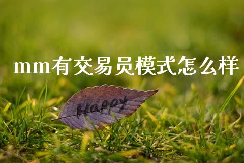 mm有交易员模式怎么样_https://cj006.lansai.wang_金融监管_第1张