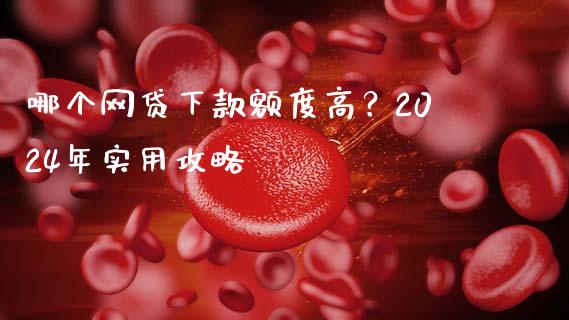 哪个网贷下款额度高？2024年实用攻略_https://cj006.lansai.wang_财经新闻_第1张