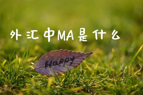 外汇中MA是什么_https://cj006.lansai.wang_财经新闻_第1张