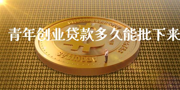 青年创业贷款多久能批下来_https://cj006.lansai.wang_金融监管_第1张