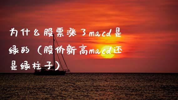 为什么股票涨了macd是绿的（股价新高macd还是绿柱子）_https://cj006.lansai.wang_债券资讯_第1张