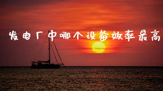 发电厂中哪个设备效率最高_https://cj006.lansai.wang_外汇交易_第1张