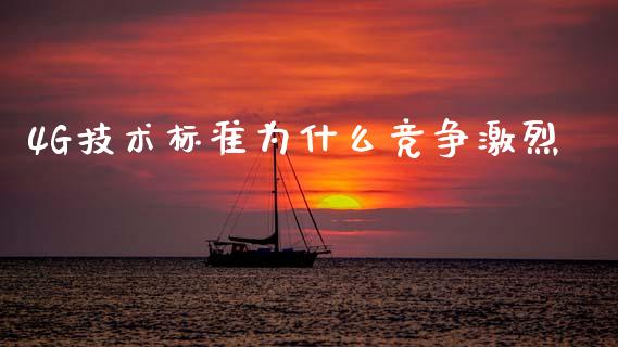 4G技术标准为什么竞争激烈_https://cj006.lansai.wang_财经新闻_第1张