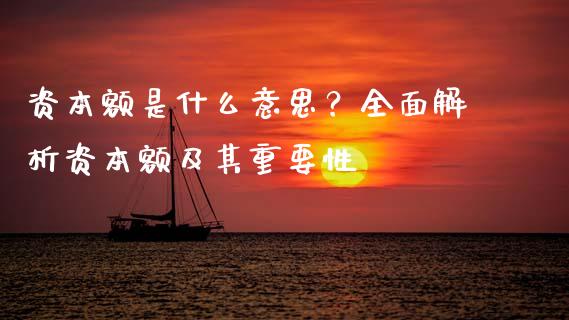 资本额是什么意思？全面解析资本额及其重要性_https://cj006.lansai.wang_期货开户_第1张