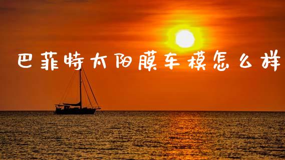 巴菲特太阳膜车模怎么样_https://cj006.lansai.wang_期货开户_第1张
