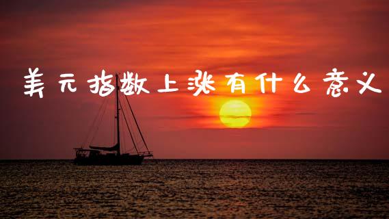 美元指数上涨有什么意义_https://cj006.lansai.wang_外汇交易_第1张