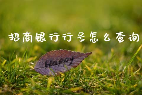 招商银行行号怎么查询_https://cj006.lansai.wang_全球市场_第1张