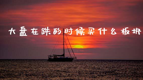 大盘在跌的时候买什么板块_https://cj006.lansai.wang_全球市场_第1张