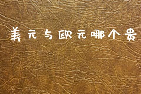 美元与欧元哪个贵_https://cj006.lansai.wang_全球市场_第1张