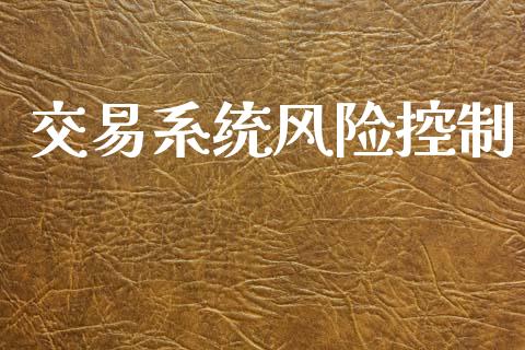交易系统风险控制_全球市场_第1张_期货开户_金融监管_外汇交易_债券资讯_全球市场_财经新闻 交易系统风险控制_https://cj006.lansai.wang_全球市场_第1张