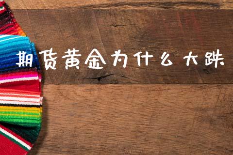 期货黄金为什么大跌_https://cj006.lansai.wang_全球市场_第1张