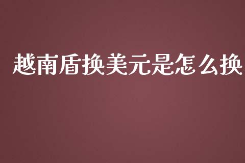越南盾换美元是怎么换_https://cj006.lansai.wang_全球市场_第1张