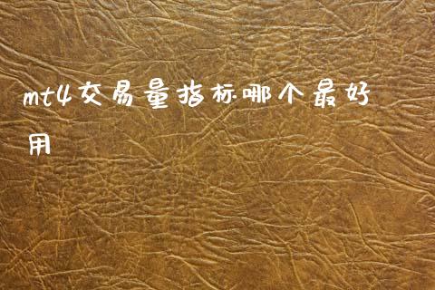mt4交易量指标哪个最好用_https://cj006.lansai.wang_债券资讯_第1张