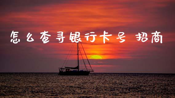怎么查寻银行卡号 招商_https://cj006.lansai.wang_金融监管_第1张